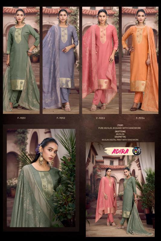 Fourdots Adira catalog unstitched dress material manufacturer in surat