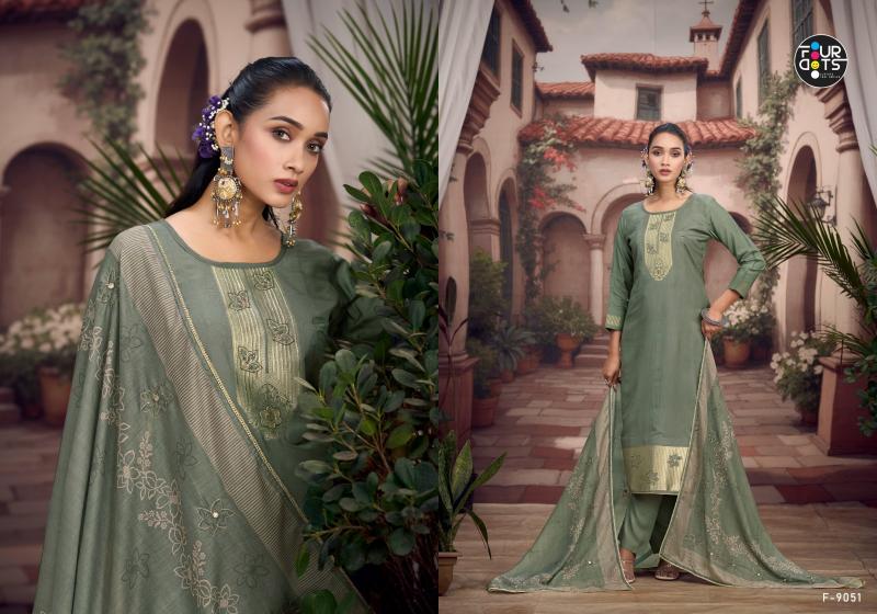 Fourdots Adira catalog unstitched dress material manufacturer in surat
