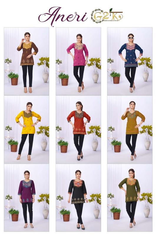 G2K Aneri catalog short kurti wholesaler