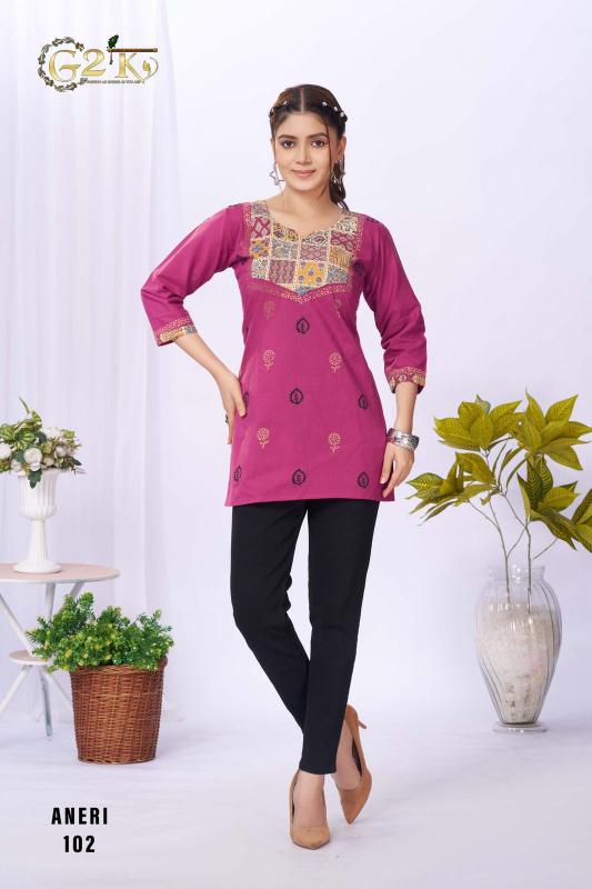 G2K Aneri catalog short kurti wholesaler