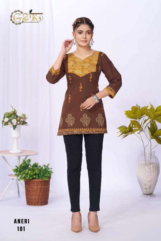 G2K Aneri catalog short kurti wholesaler