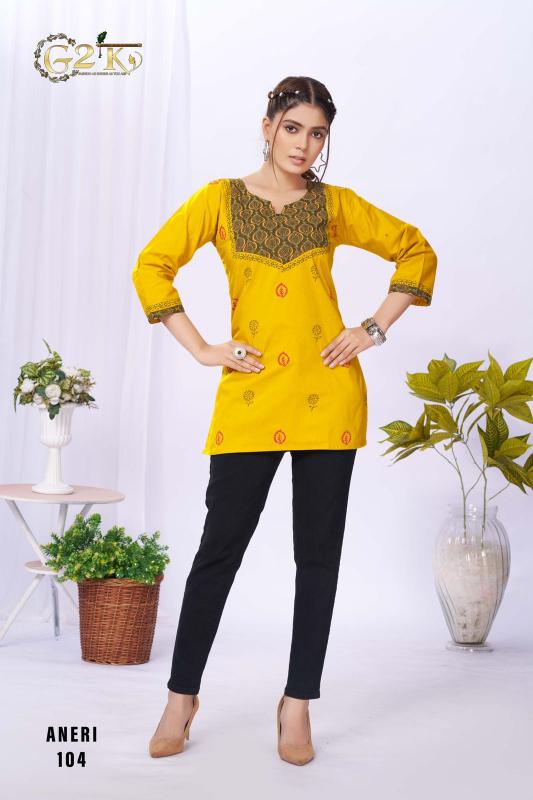 G2K Aneri catalog short kurti wholesaler