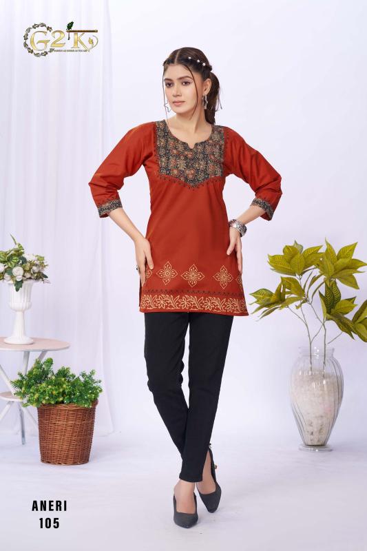 G2K Aneri catalog short kurti wholesaler