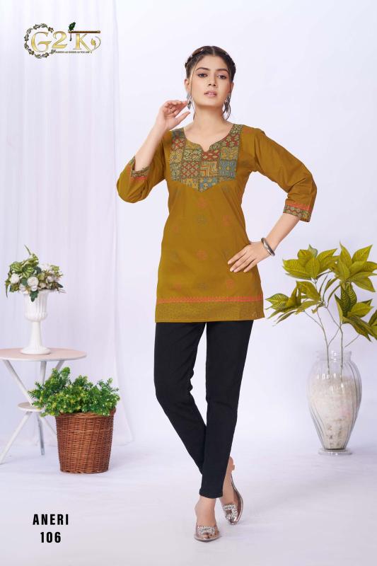 G2K Aneri catalog short kurti wholesaler