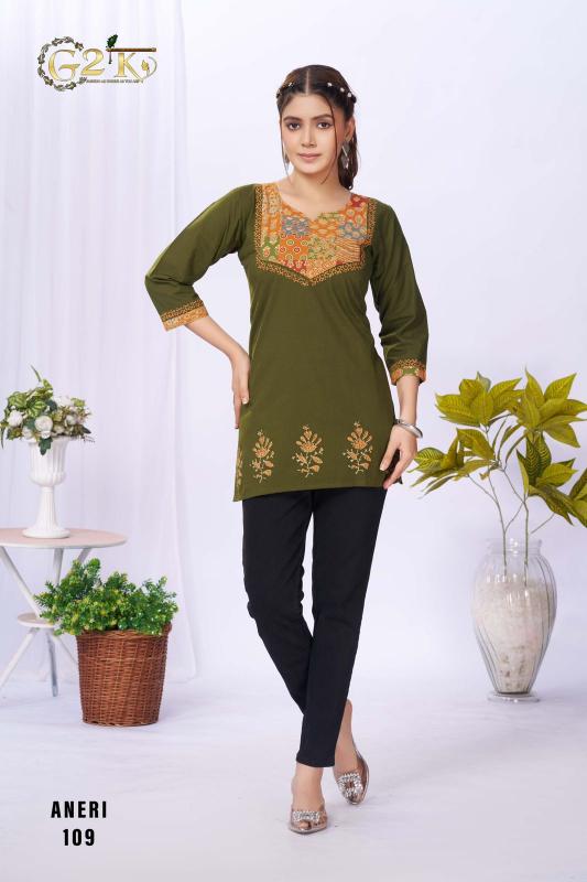 G2K Aneri catalog short kurti wholesaler