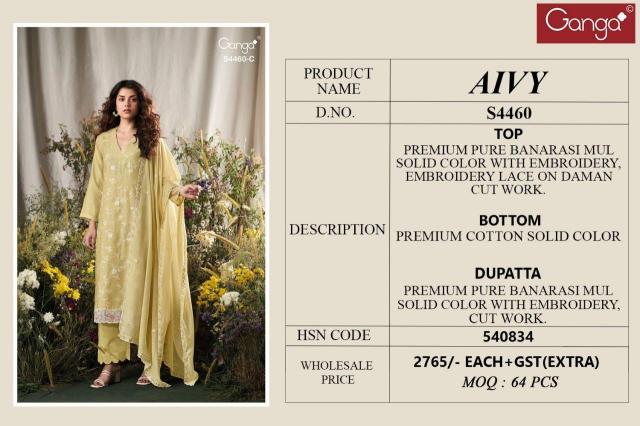 Ganga Aivy 4460 catalog traditional salwar kameez wholesale