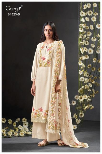 Ganga Beryl 4523 catalog wholesale unstitched salwar kameez material online india 