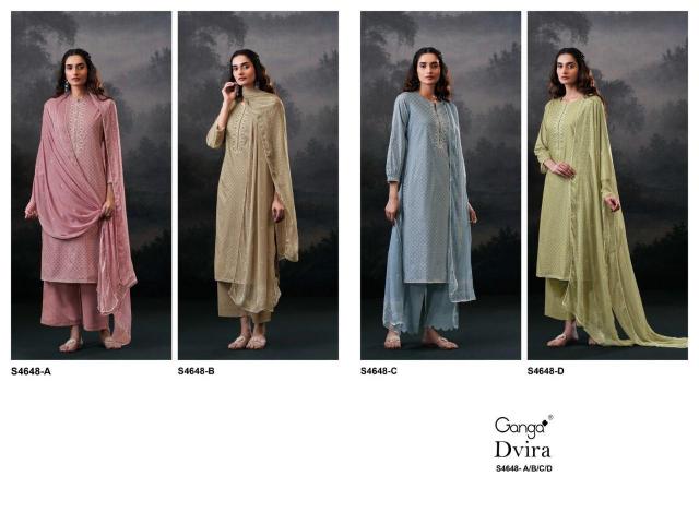 Ganga Dvira 4648 catalog wholesale salwar kameez catalogs