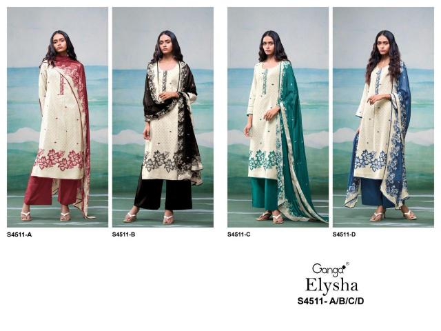 Ganga Elysha 4511 catalog salwar kameez suppliers wholesale