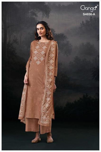 Ganga Evaira 4656 catalog wholesale salwar kameez market in kolkata