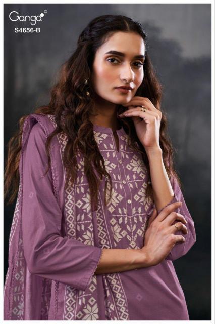 Ganga Evaira 4656 catalog wholesale salwar kameez market in kolkata