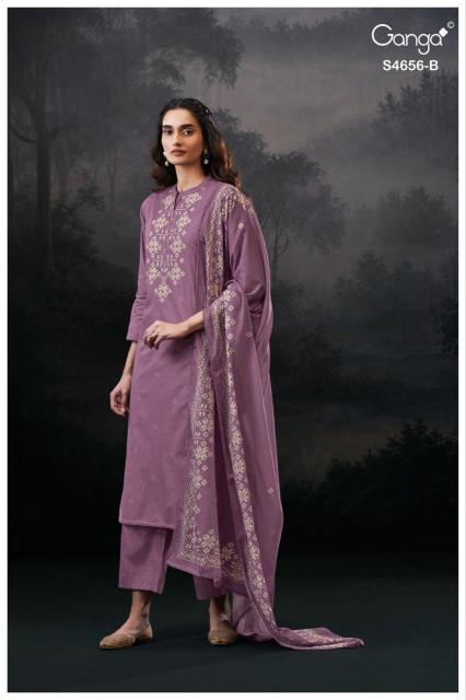 Ganga Evaira 4656 catalog wholesale salwar kameez market in kolkata