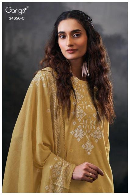 Ganga Evaira 4656 catalog wholesale salwar kameez market in kolkata