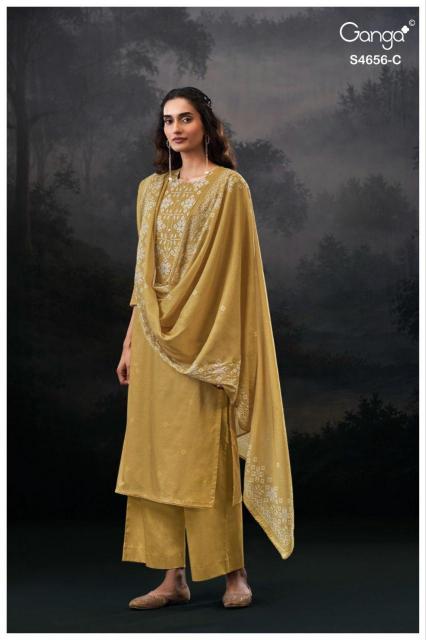 Ganga Evaira 4656 catalog wholesale salwar kameez market in kolkata