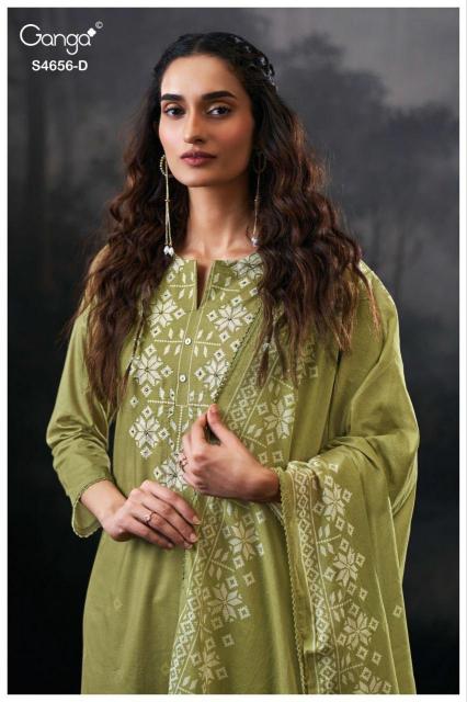 Ganga Evaira 4656 catalog wholesale salwar kameez market in kolkata