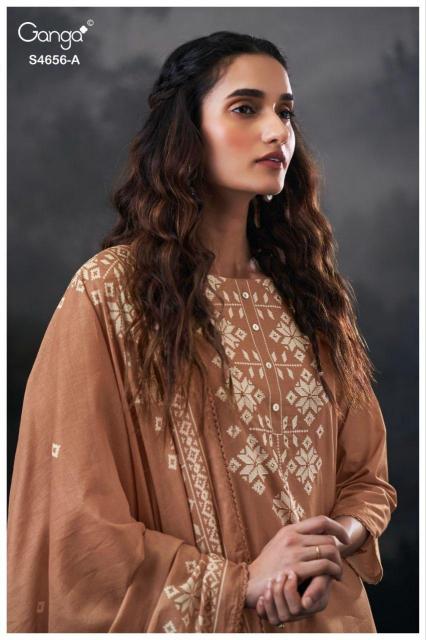 Ganga Evaira 4656 catalog wholesale salwar kameez market in kolkata