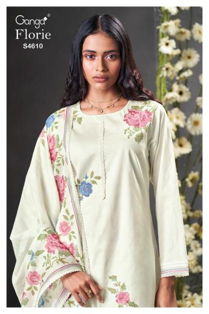 Ganga Florie 4610 catalog wholesale salwar kameez market in surat