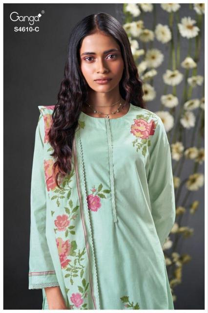 Ganga Florie 4610 catalog wholesale salwar kameez market in surat