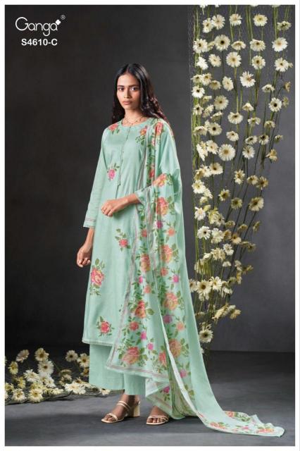 Ganga Florie 4610 catalog wholesale salwar kameez market in surat