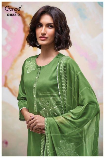 Ganga Gireya 4555 catalog wholesale unstitched salwar kameez suppliers