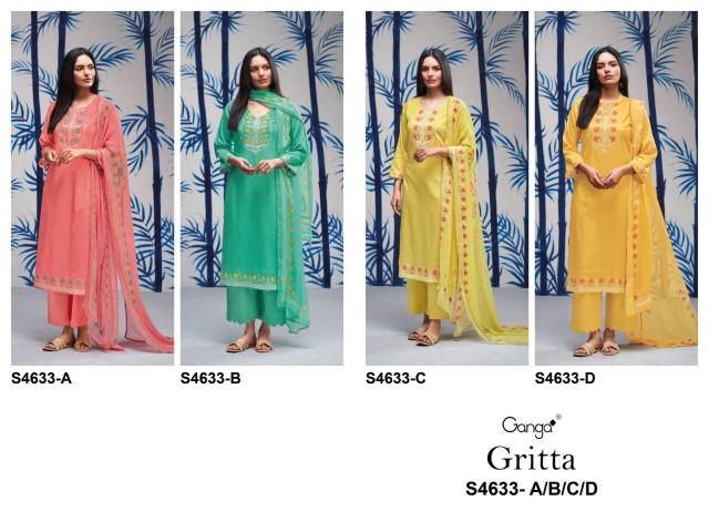 Ganga Gritta 4633 catalog indian salwar kameez wholesale online