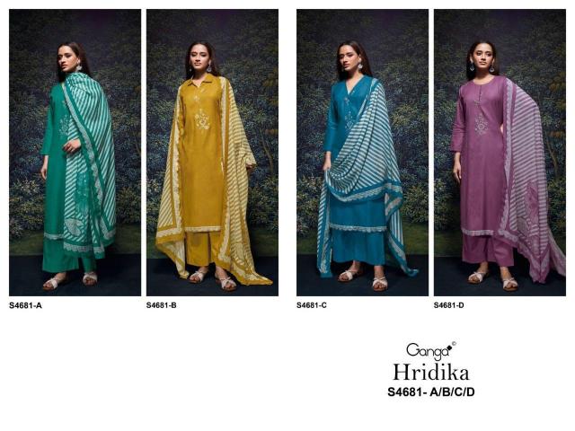 Ganga Hridika 4681 catalog wholesale salwar kameez online shopping