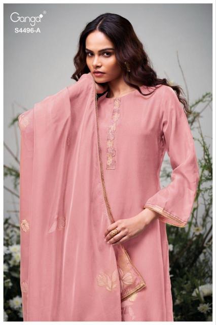 Ganga Husna 4496 catalog salwar kameez dress materials wholesale
