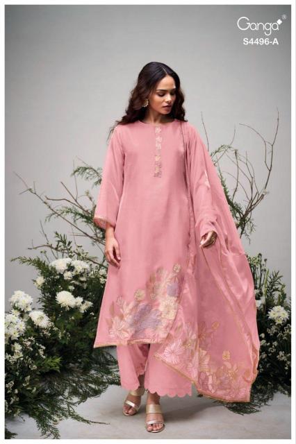 Ganga Husna 4496 catalog salwar kameez dress materials wholesale