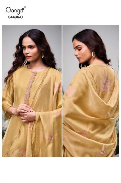 Ganga Husna 4496 catalog salwar kameez dress materials wholesale