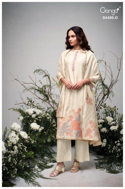 Ganga Husna 4496 catalog salwar kameez dress materials wholesale