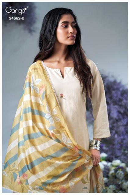 Ganga Jorin 4662 catalog ludhiana design salwar kameez wholesale exporter