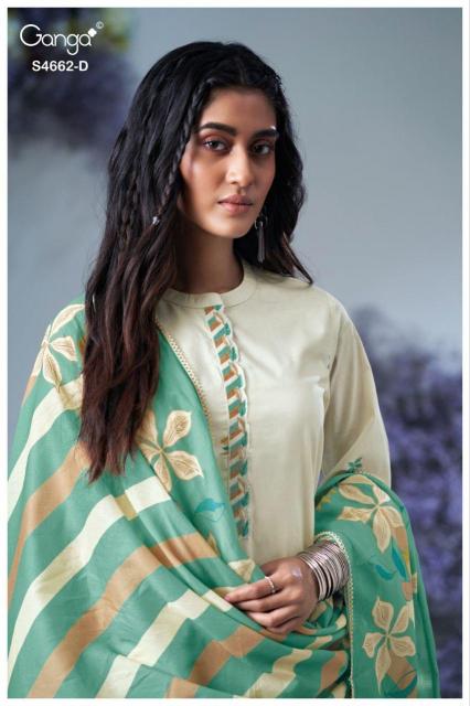 Ganga Jorin 4662 catalog ludhiana design salwar kameez wholesale exporter