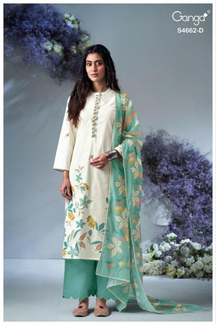 Ganga Jorin 4662 catalog ludhiana design salwar kameez wholesale exporter
