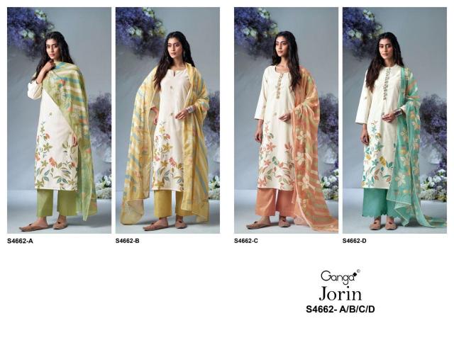 Ganga Jorin 4662 catalog ludhiana design salwar kameez wholesale exporter