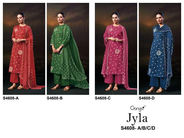 Ganga Jyla 4608 catalog salwar kameez wholesaler forms