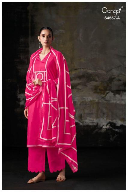 Ganga Kazra 4557 catalog salwar kameez fabric wholesale
