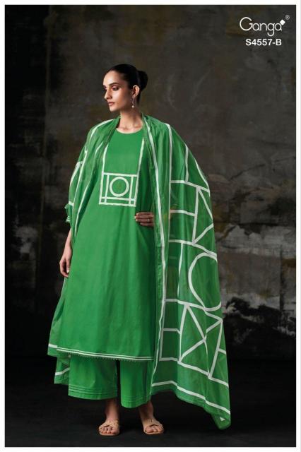 Ganga Kazra 4557 catalog salwar kameez fabric wholesale