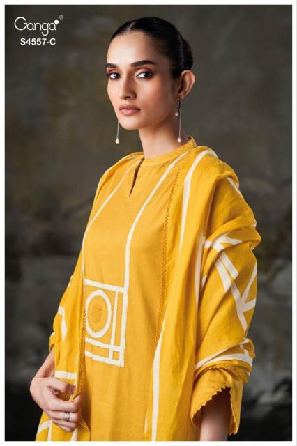 Ganga Kazra 4557 catalog salwar kameez fabric wholesale