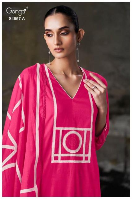 Ganga Kazra 4557 catalog salwar kameez fabric wholesale