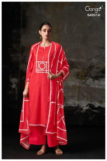 Ganga Kazra 4557 catalog salwar kameez fabric wholesale