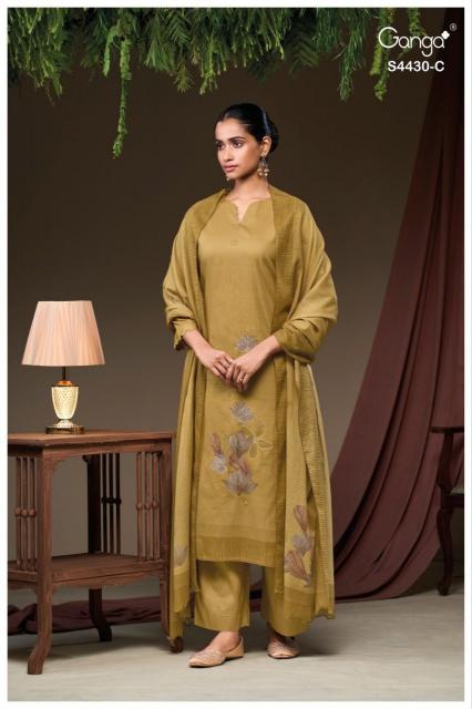 Ganga Keshaa 4430 catalog wholesale unstitched salwar kameez material in bangalore