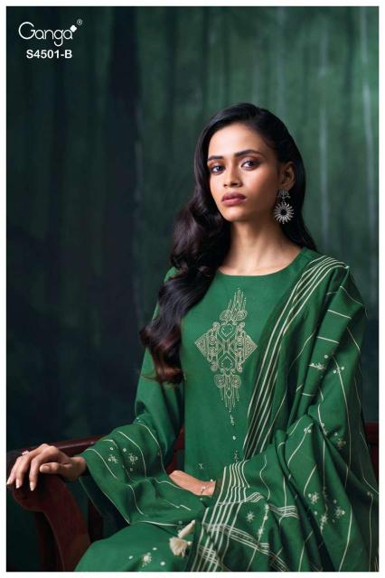 Ganga Kruzie 4501 catalog unstitched salwar kameez wholesale market in delhi
