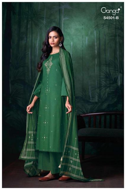 Ganga Kruzie 4501 catalog unstitched salwar kameez wholesale market in delhi