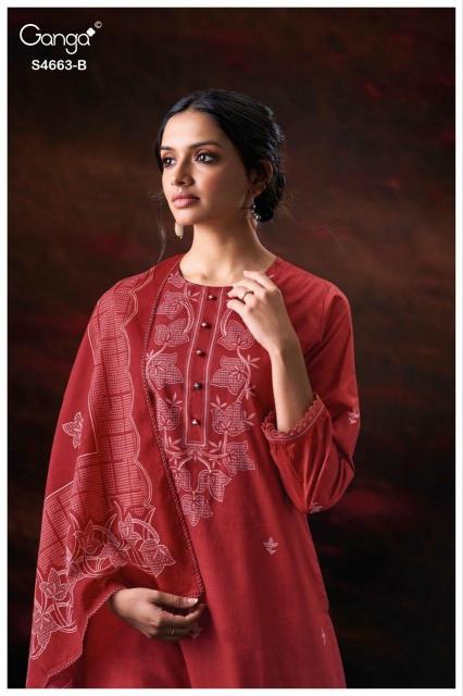 Ganga Liyara 4663 catalog delhi salwar kameez wholesale