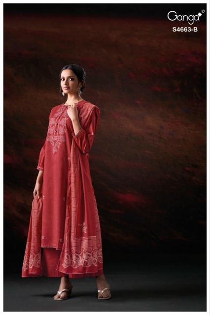 Ganga Liyara 4663 catalog delhi salwar kameez wholesale