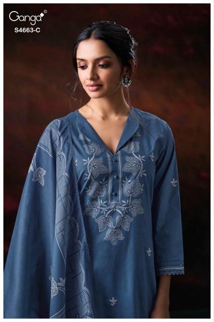 Ganga Liyara 4663 catalog delhi salwar kameez wholesale