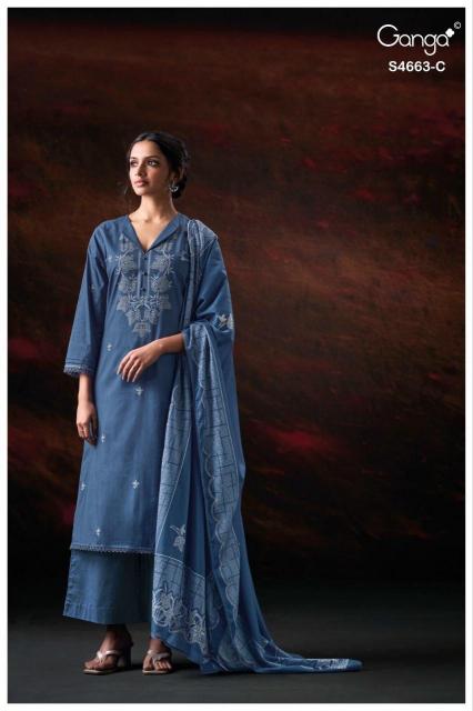 Ganga Liyara 4663 catalog delhi salwar kameez wholesale