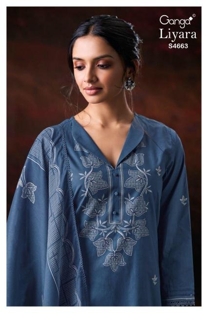 Ganga Liyara 4663 catalog delhi salwar kameez wholesale