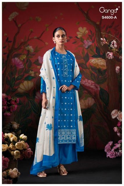 Ganga Mysael 4600 catalog salwar kameez material wholesale