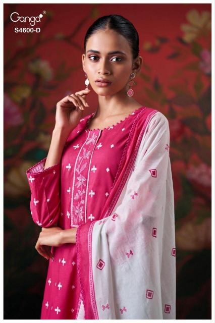 Ganga Mysael 4600 catalog salwar kameez material wholesale